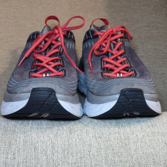 Hoka Men's Bondi 6 Running Shoe Red/Grey SIZE US 12.5 - Picture 8 of 9
